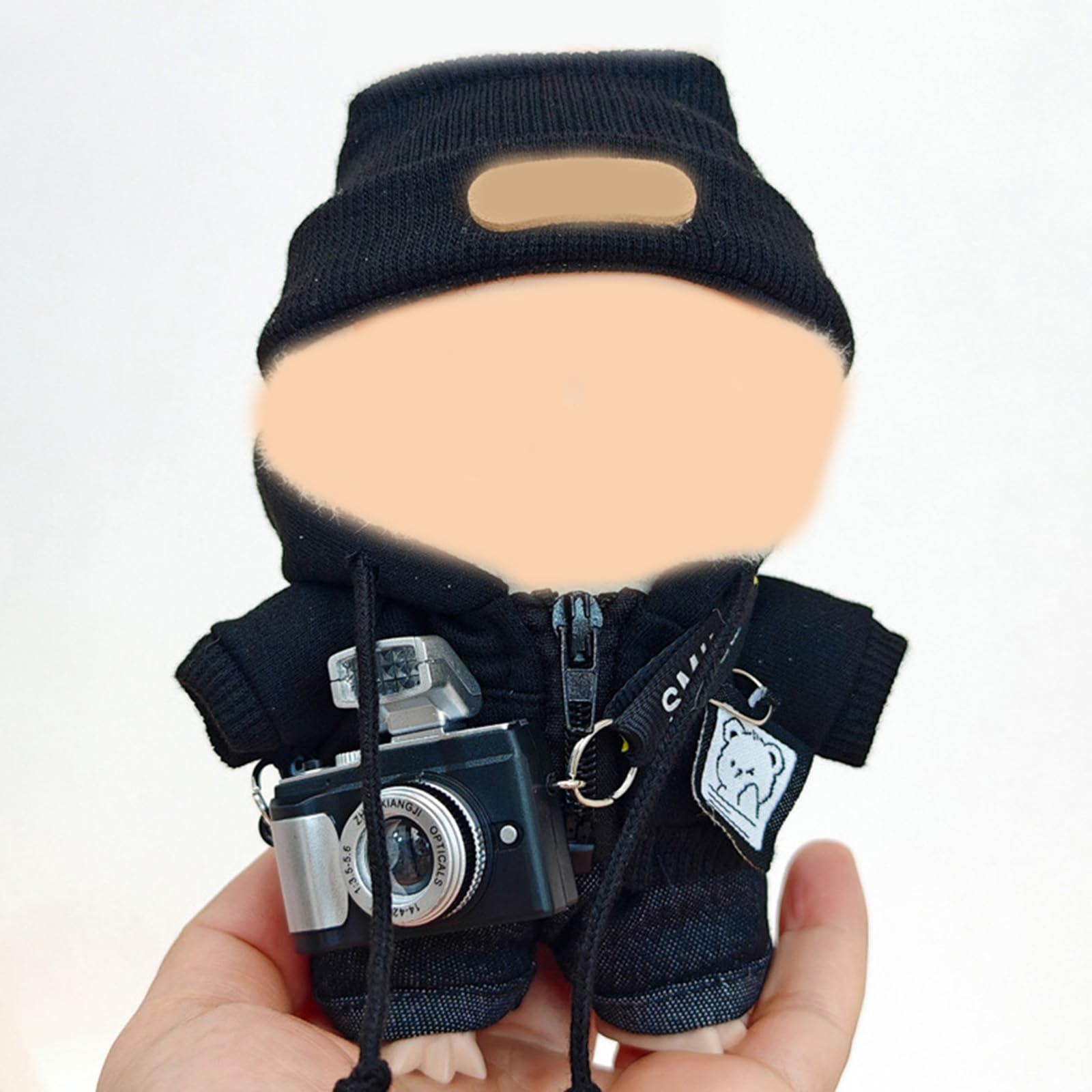 Hoodie Clothes Sets for 17cm Dolls(Only Clothing No Doll) Clothing Accessories, Cool Cardigan Outfits for Doll Upper Garment Replacement