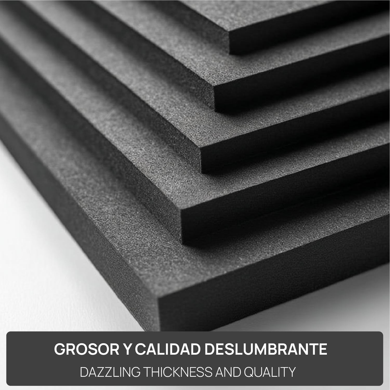 OFITURIA Cartón Pluma Negro A4 (21x29.7 cm) Pack 2 ud, Plancha de Poliestireno Expandido Ligero y Rígido, Foamboard Multiusos de Fácil Corte, para Manualidades y Maquetas, 5 mm