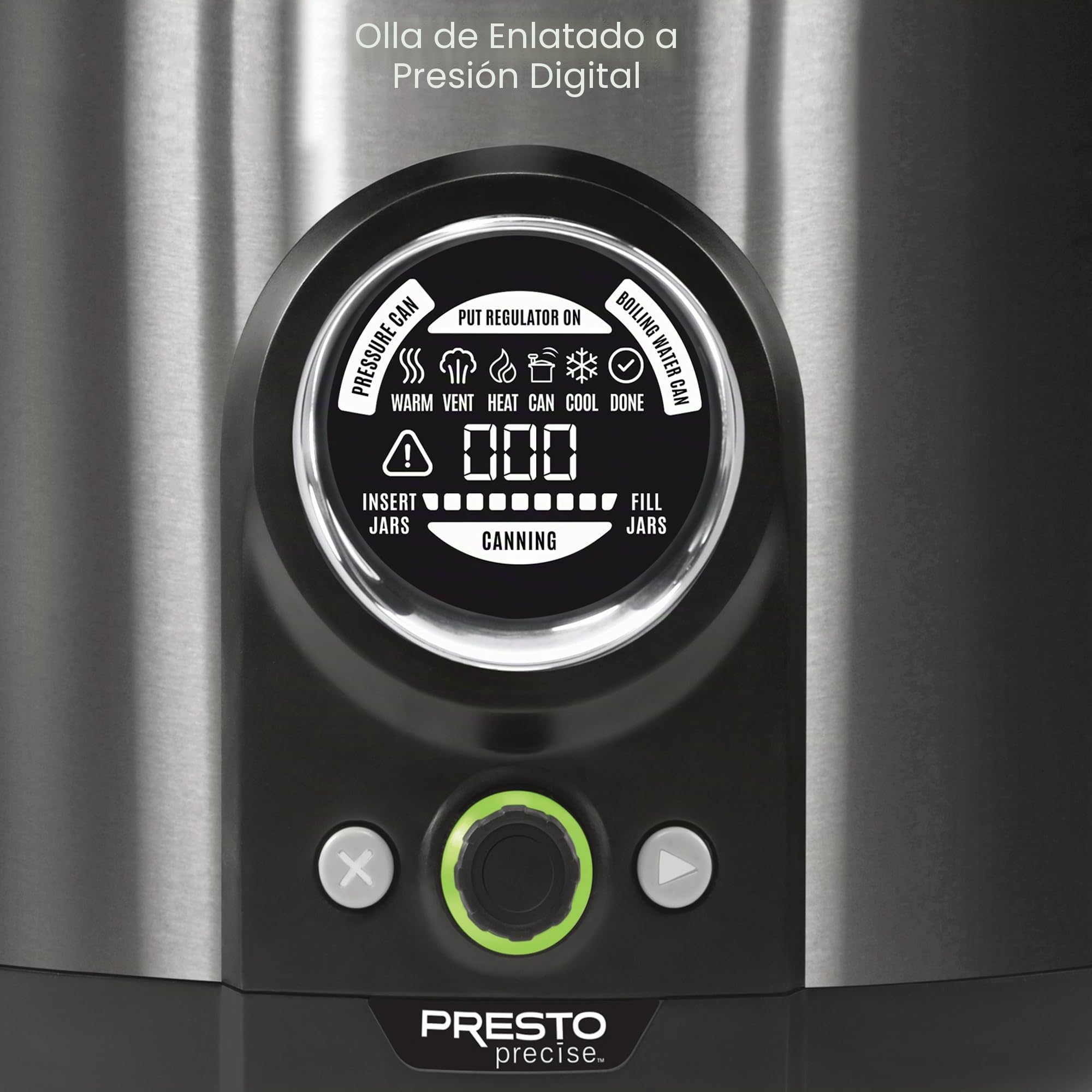 Bote de presión eléctrico de acero inoxidable de 12 cuartos