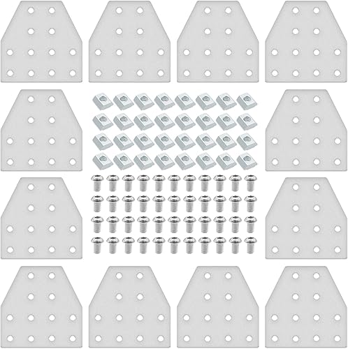 Miniatura 353 de 10 unids 2020 placa de extrusión de aluminio conector esquina L soporte 8020 V ranura hardware ranura T accesorios con tuercas en T y tornillos