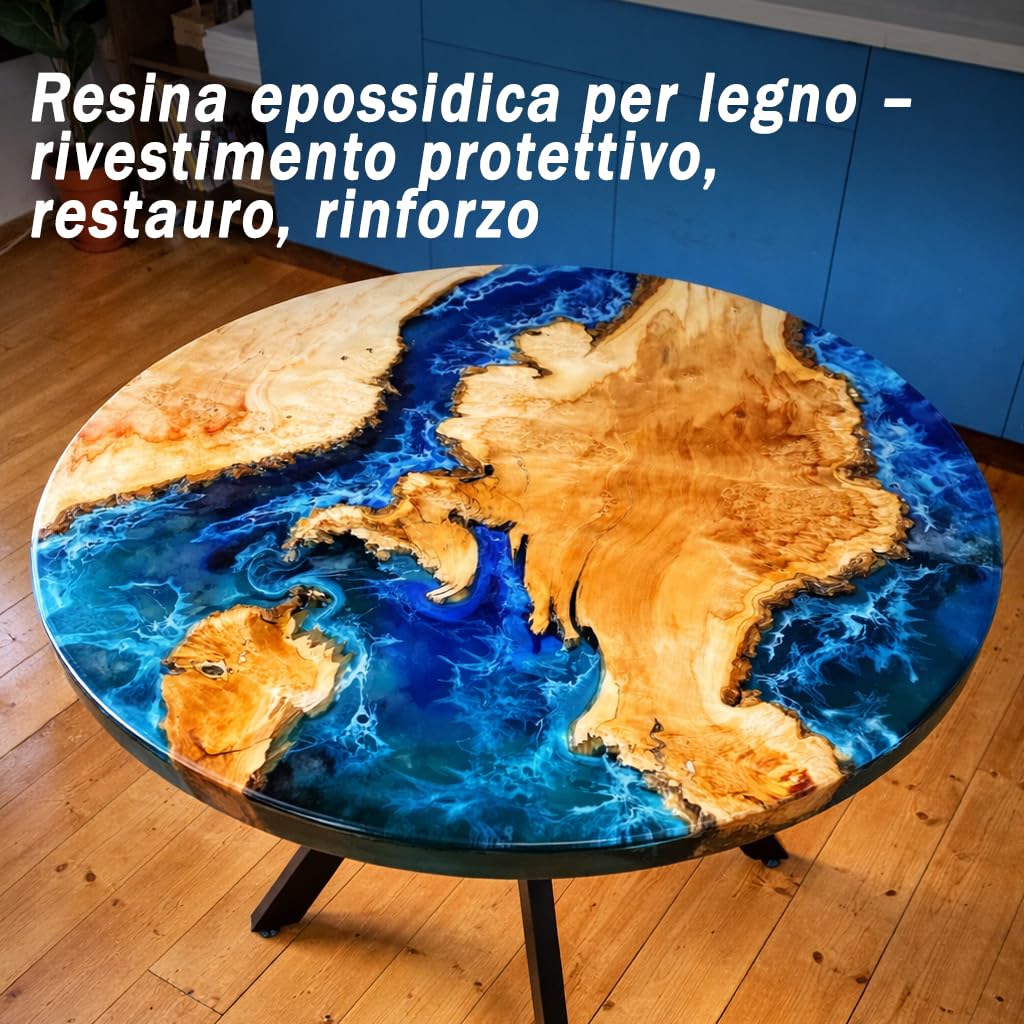 Resin Pro EPOXYWOOD 1.5 KG Resina Epossidica per Legno - Rivestimento protettivo, Restauro, Rinforzo