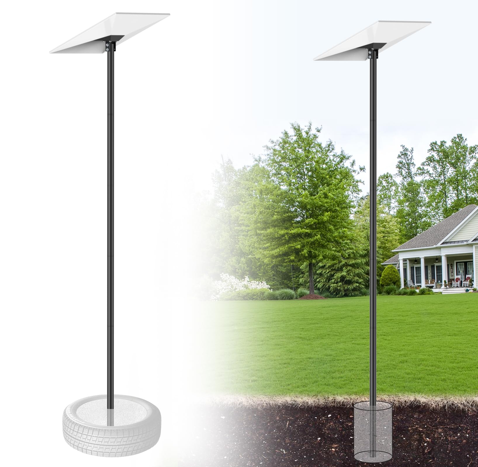 Photo 1 of XXSSTUDIO Starlink Gen 3 Mount Kit, 7.5FT Starlink Ground Pole Mount Gen 3 with Pipe Adapter, Starlink Pole Mounting Kit for Backyard Outdoors