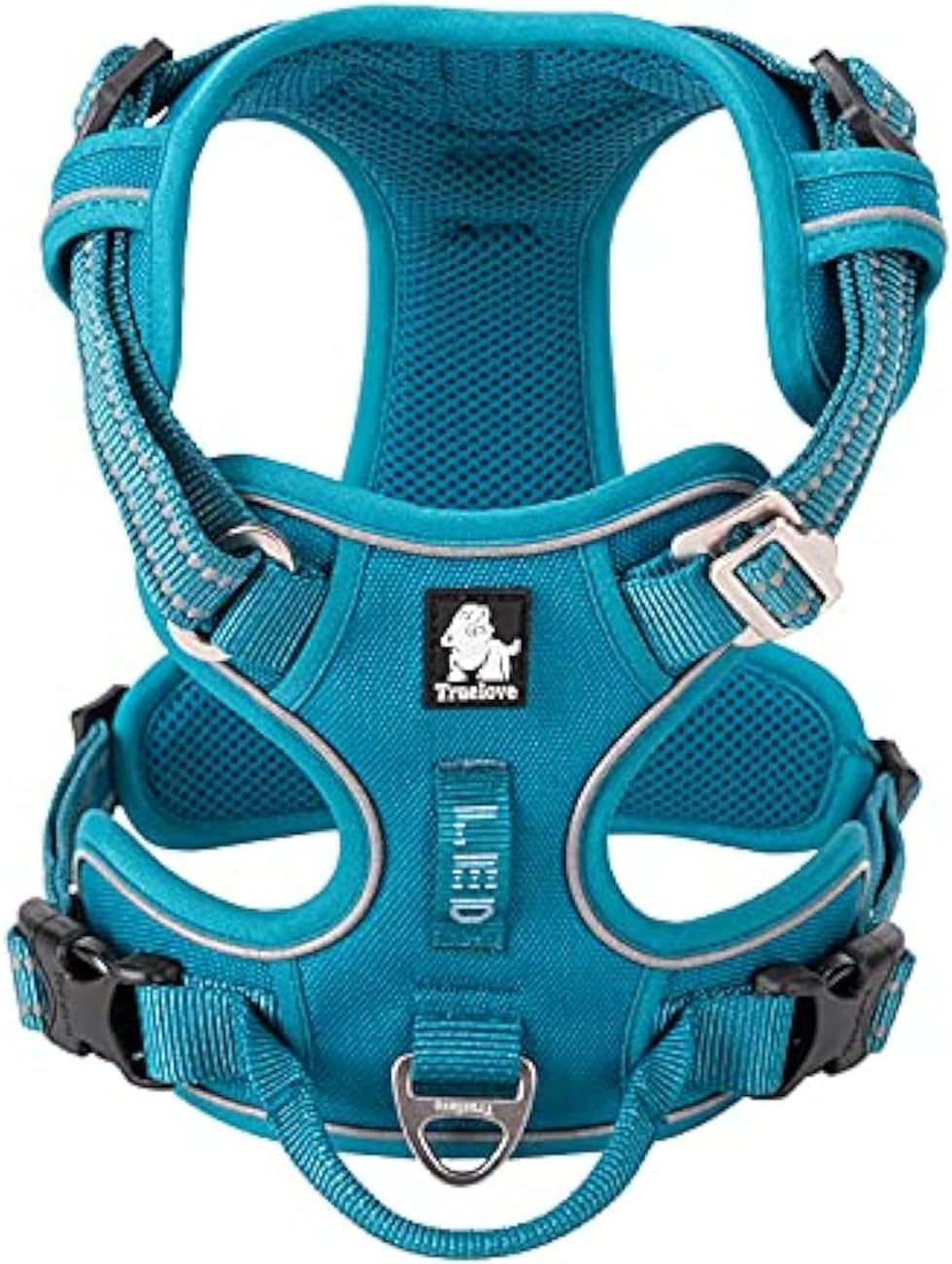 WINHYEPET True Love No Pull Dog Harness Extra Reflective Pet Harness for Small Medium Large Dogs Adjustbale for Running Walking Padded Soft Mesh Vest Easy Control TLH56512(Purple,L)