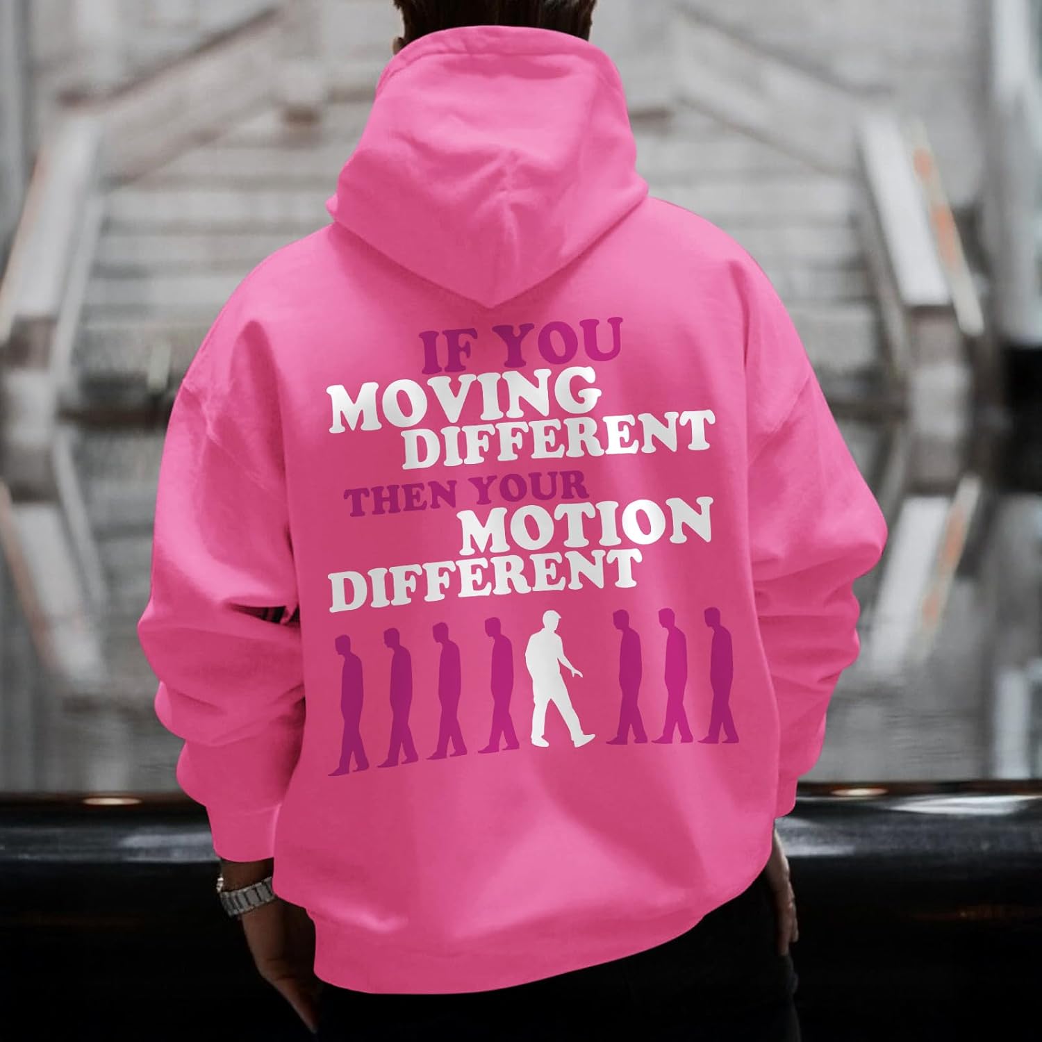 Oversized Hoodie for Men Streetwear Inspirational Letter Print Hoodies with Pockets Graphic Sweatshirts Fleece Tops - Image 4