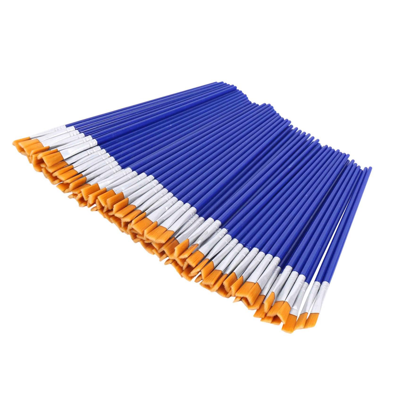 1000 PièCes SéRies Pinceaux Plats, Petite Brosse en Vrac pour Peinture DéTail, Brosses Une Cheveux en Nylon Peinture Une L' Aquarelle pour Enfants,Adolescents,Artiste