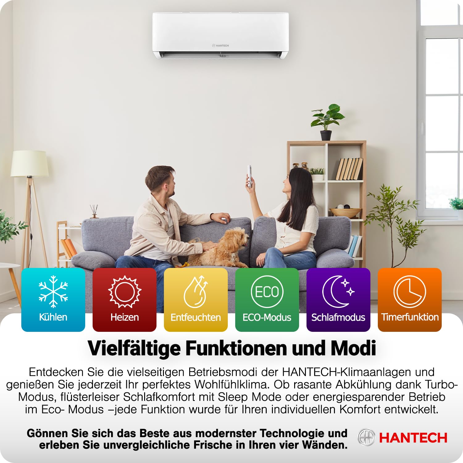 HANTECH Multisplit Klimaanlage 27000 BTU H-PRO 3x9000 BTU Inneneinheit WIFI