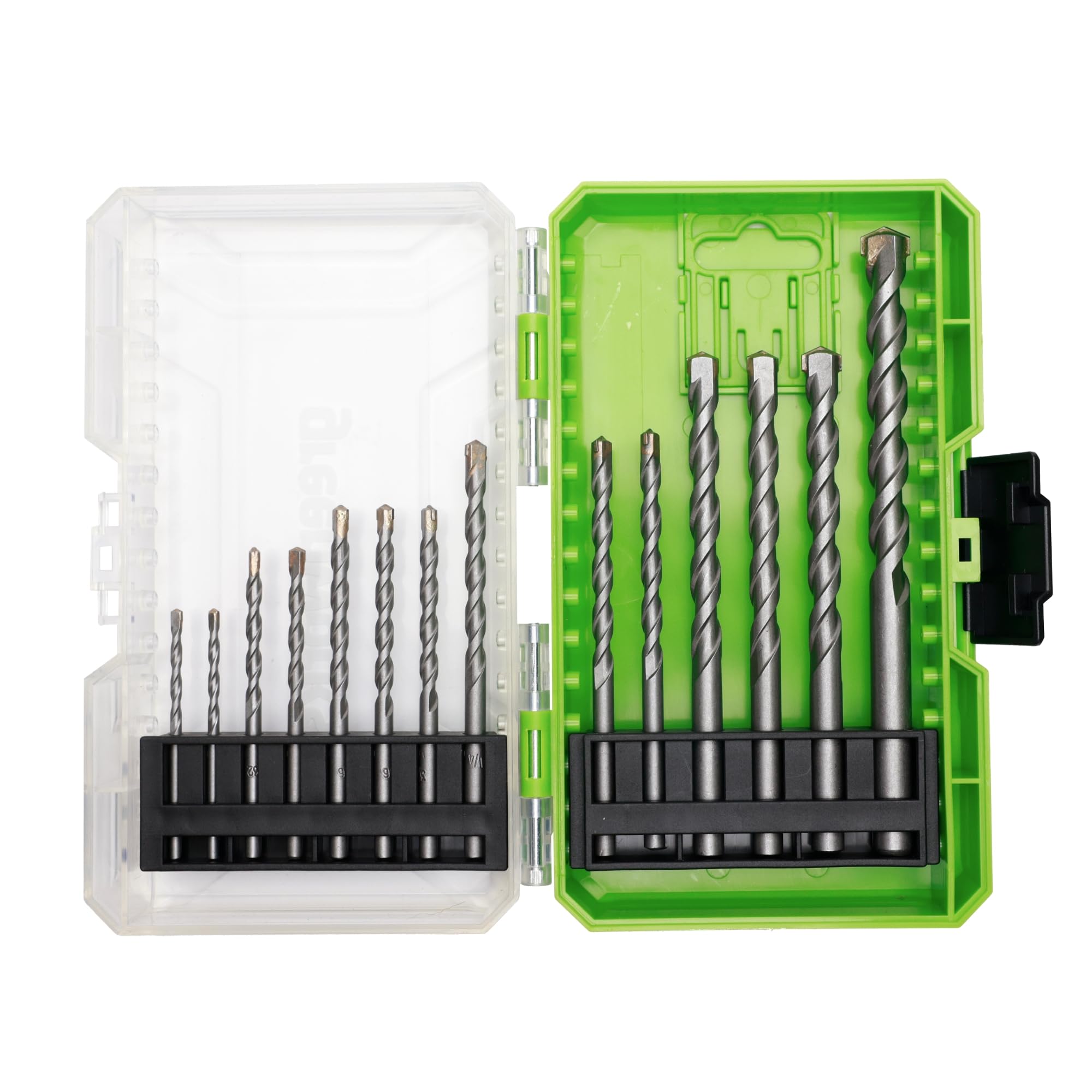 Greenworks PA52403A1 Lot de 14 forets à maçonnerie, tailles de 0,3 cm à 1,3 cm, insert à tige ronde