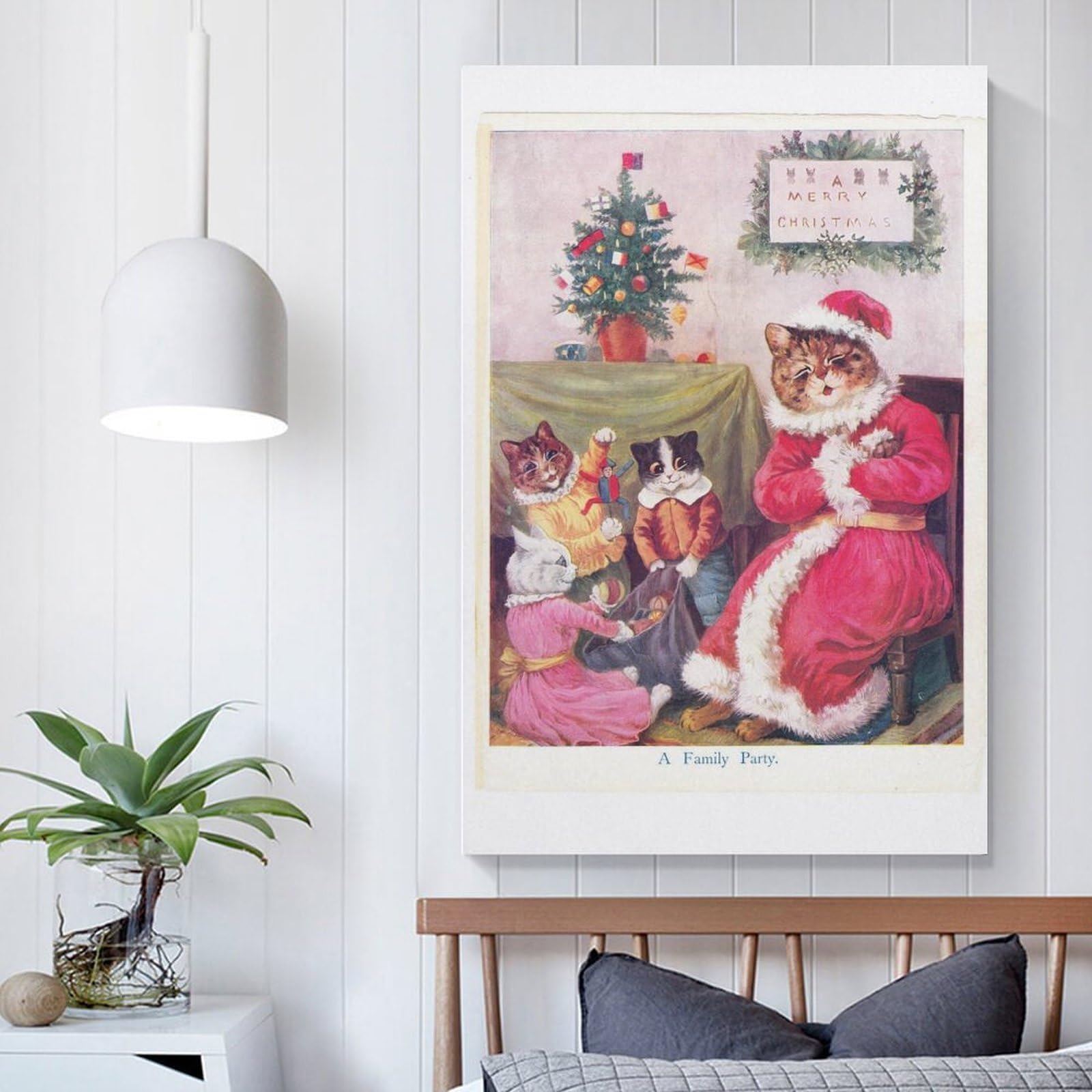 絵画 。壁掛け絵【猫ちゃんたちの幸せなクリスマスパーティー】04 41636962f266dc67c25e6711fd204a