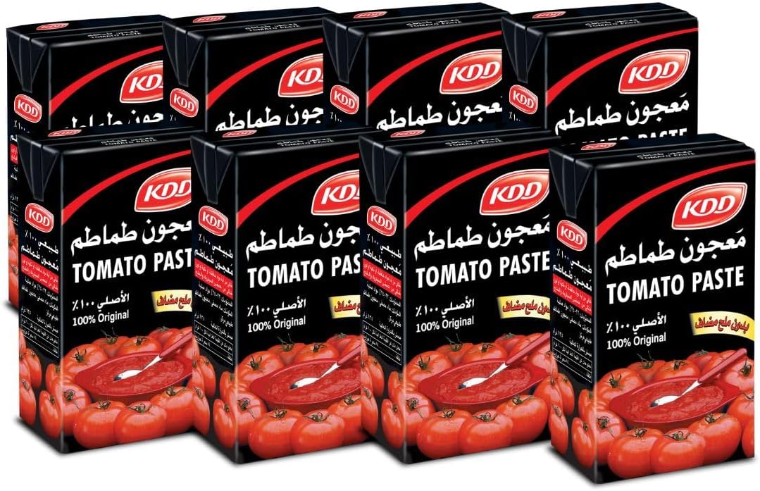 KDD Tomato Paste 100 Natural, 135g Pack of 8 Amazon.ae Grocery