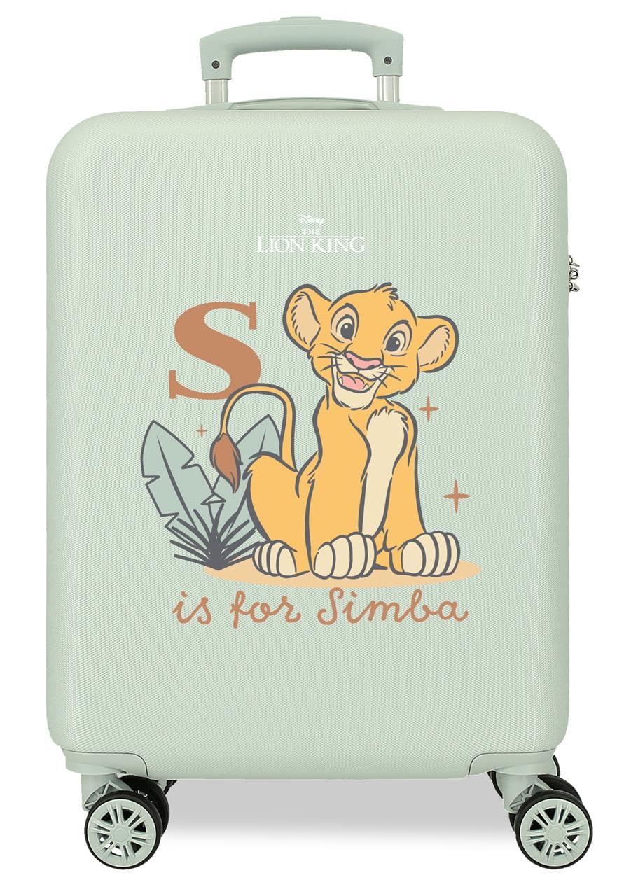 Joumma - Valigia da cabina Disney Re Leone, Sun & Sabana, 38 x 55 x 20 cm, rigida in ABS, chiusura a combinazione laterale, 34 l, 2,6 kg, 4 ruote doppie, bagaglio a mano