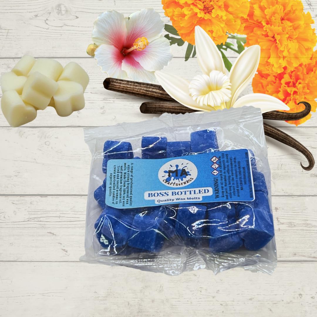 Ma Crafts&Frags Multicolour 20 X Highly Scented Wax Melts Mini Hearts Handmade, Cruelty Free, Vegan Many Fragrances (Boss Man)