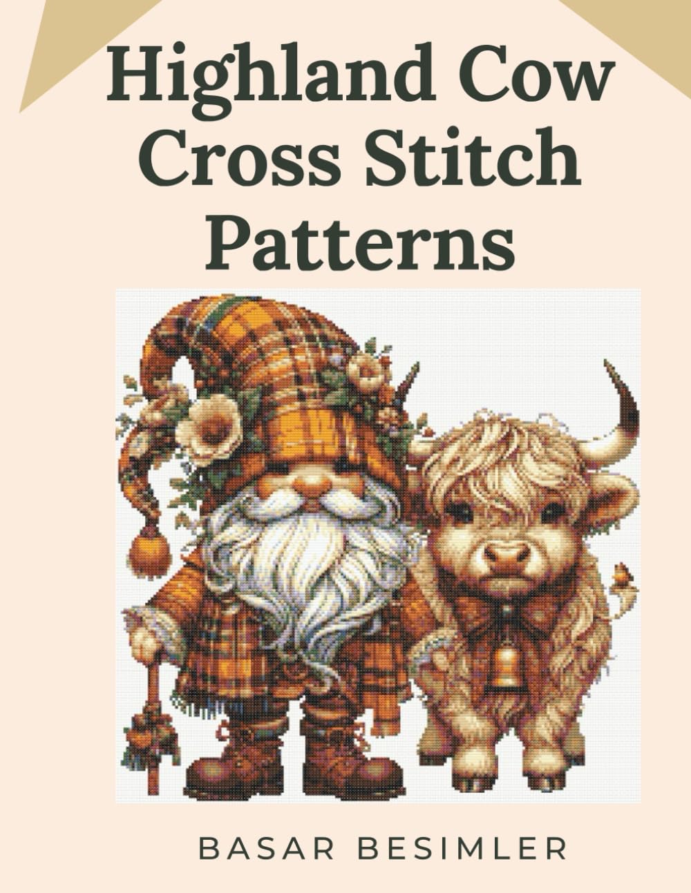 Highland Cow Cross Stitch Patterns: 5 Cute Gnomes and Hıghland Cows