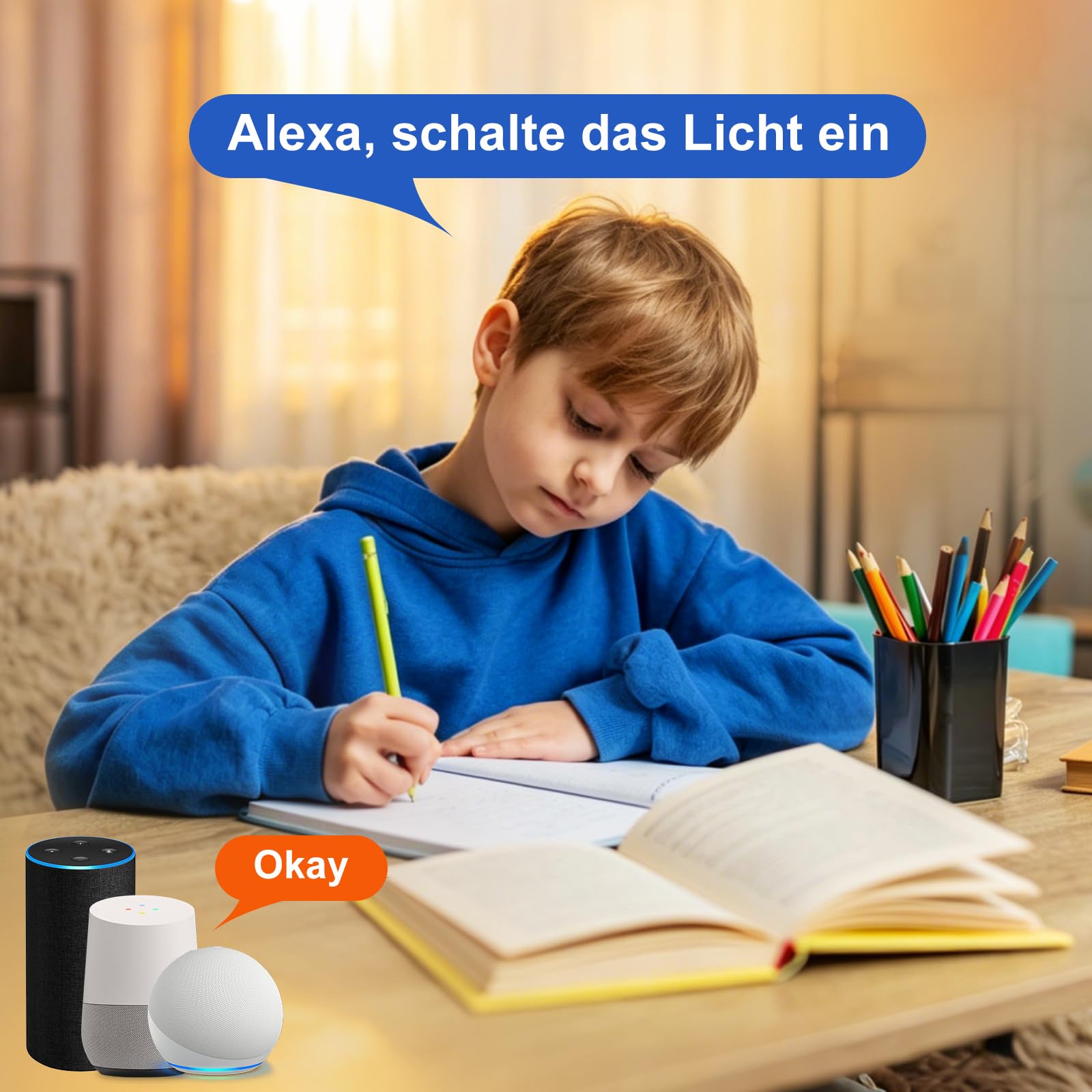 AHXIAOZN LED Deckenleuchte Kinder Smart Astronaut Deckenlampe Dimmbar mit Fernbedienung/APP Nachtlichtfunktion
