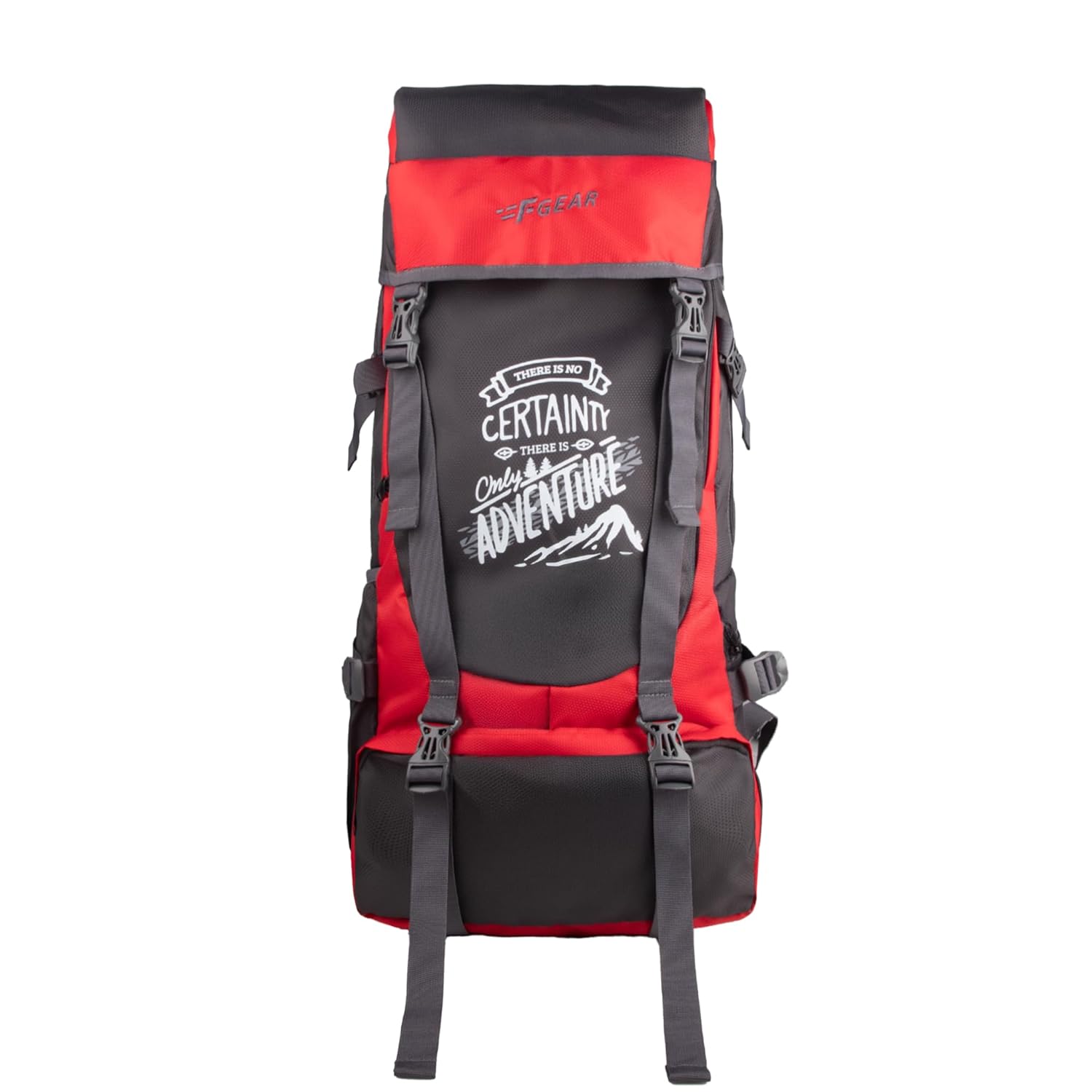 F Gear Ridge DK Grey 32L Trekking Backpack|Hiking|Camping Travel Leisure Tourist Outdoor Sport Rucksack|Multi Pockets|Shoulder Bag – Drawstring Top Open|Lightweight Bag|Adults|Unisex|Men Women