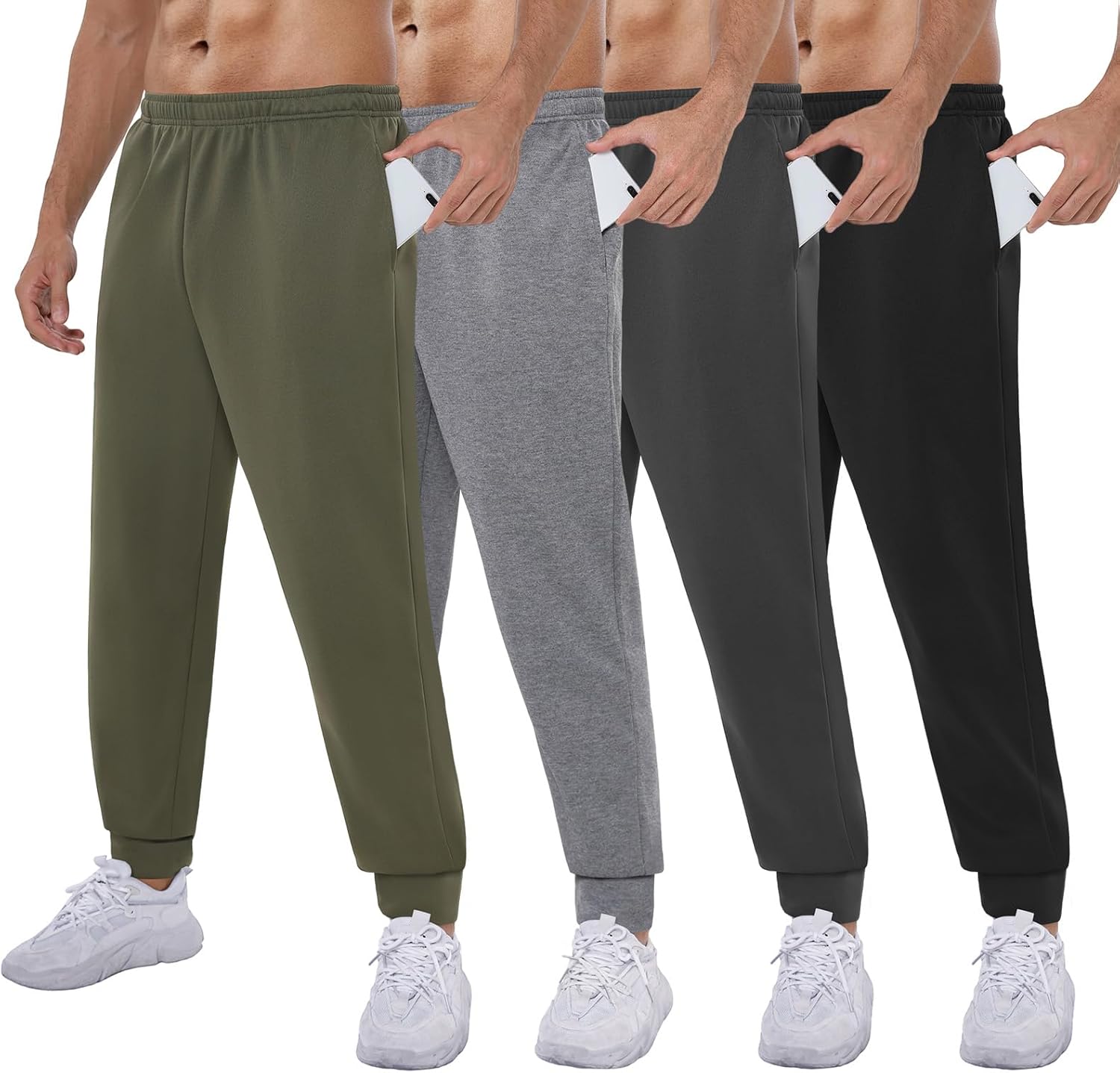 YOYI ABPOPA Mens Sweatpants with Pockets Gym Joggers - Athletic Pants for Workout Casual