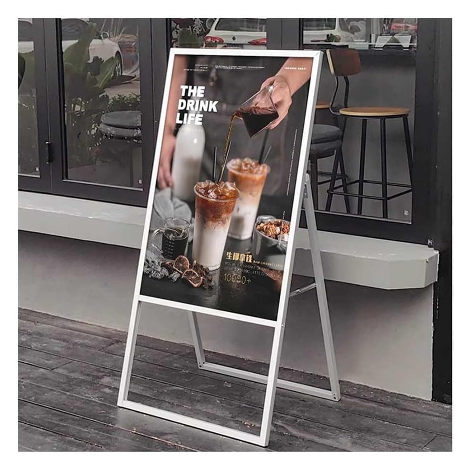 Soporte De Pie Para Carteles A Frame Sign Tablero Sándwich De 60 X 90 Cm De Alta Resistencia, Soporte For Carteles For Carteles En La Acera, Cartel Plegable Portátil For Exteriores Con Marco En A For
