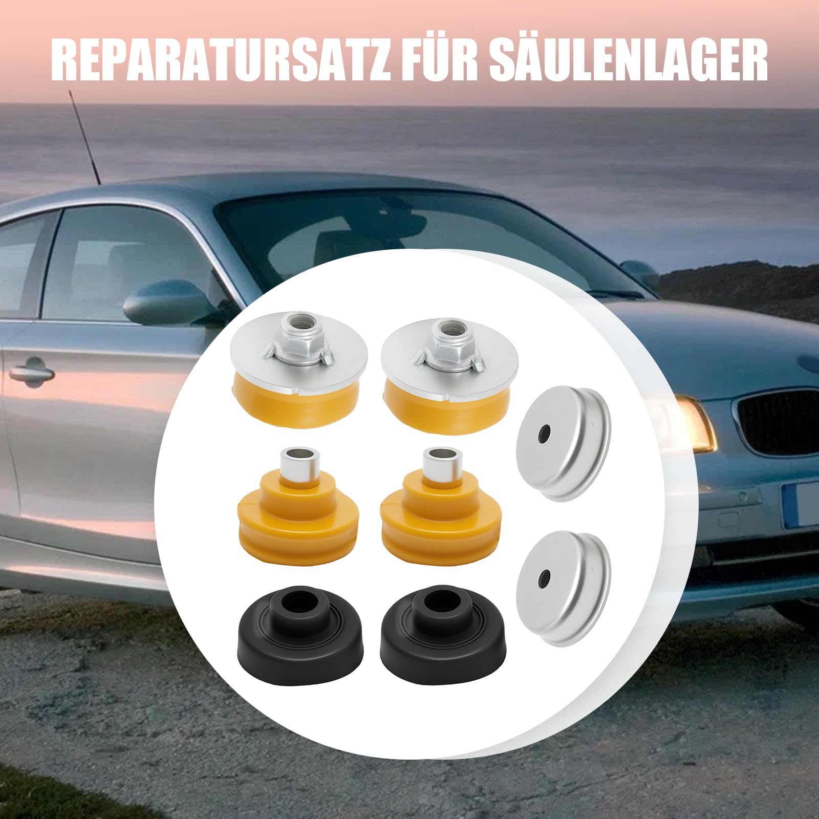 Hoypeyfiy 33506767010 - Kit di riparazione ammortizzatori per asse posteriore sinistro e destro, ricambio per BMW Serie 1 3 X1 E81 E82 E84 E87 E88 E90 E91 E92 E93