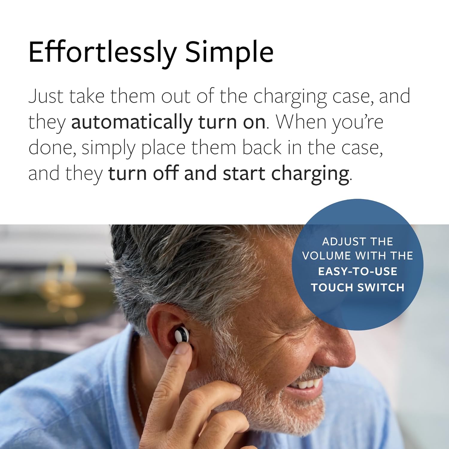 Nano Hearing Aids First Ear Plus ITE - In the Ear - For Adults & Seniors with Mild to Moderate Hearing Loss - Includes Rechargeable Battery, Portable Charging Case & Cable - Image 5