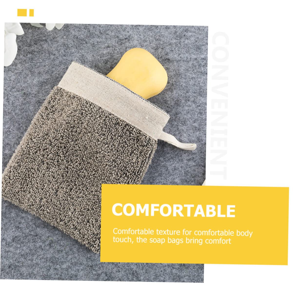 8 piezas de jabón espuma guantes de masaje soporte para rejilla de jabón cuerpo luffa bolsa exfoliante con jabón baño luffas lino máquina de burbujas de jabón tomar un