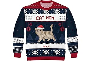 Custom Cat Mom/Dad Unisex Christmas Sweater: The Purr-fect Holiday Gift