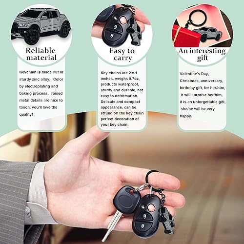 Miniatura 6 de Para Ford Raptor Pickup Truck Llavero,Para Ford F150 F250 F350 Accesorios,Llavero de metal