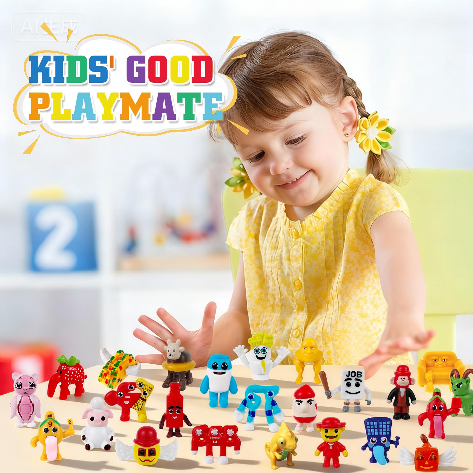 Steal a Brainrot Action Figures Set,Steal a Brainrot Collectible Figures for Kids&Adults,Esok Sekolah 67 Strawberry Elephant Raccooni Jandelini,Creative Desk Decor Gifts for Fans,Friends,Kids (24 PCS) - Image 2