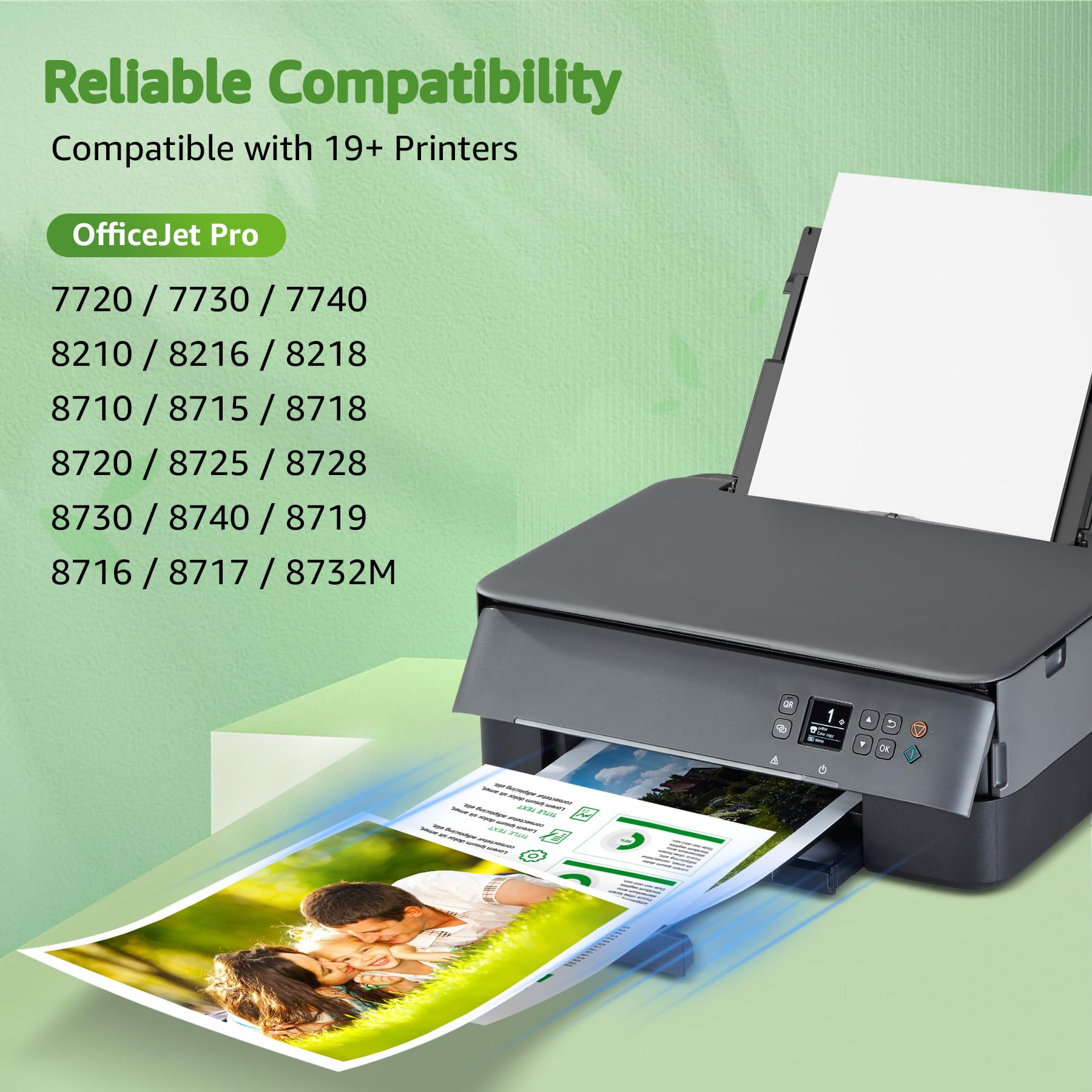 GREENSKY 953XL 953 XL Rigenerato per Cartucce HP 953XL Multipack Compatibili per HP OfficeJet Pro 7720 7740 8715 8710 8210 8720 8730 7730 4 Colori Alta Resa con Chip (Nero Ciano Giallo Magenta)