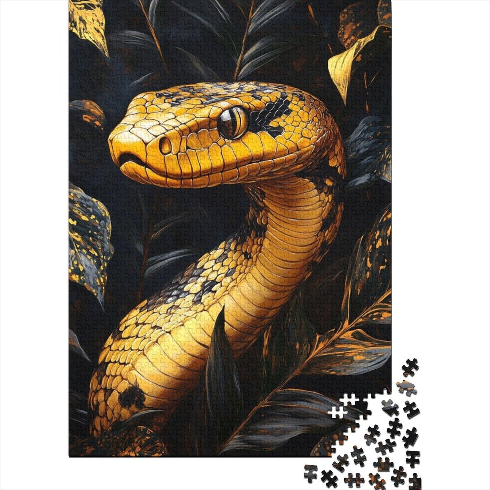 Snake Jungle Leaf 1000pcs Mini Puzzle for Adults Challenging