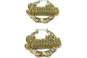 Personalized Nameplate Gold Hoop Earrings: Exceptional Elegance