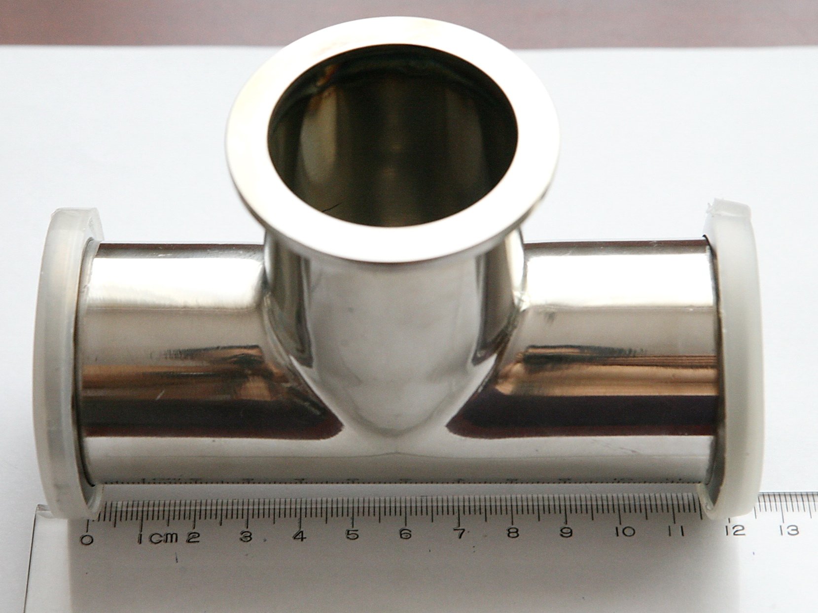 3-Way Tee, NW/KF-40 Flange, Vacuum Fitting, Stainless Steel