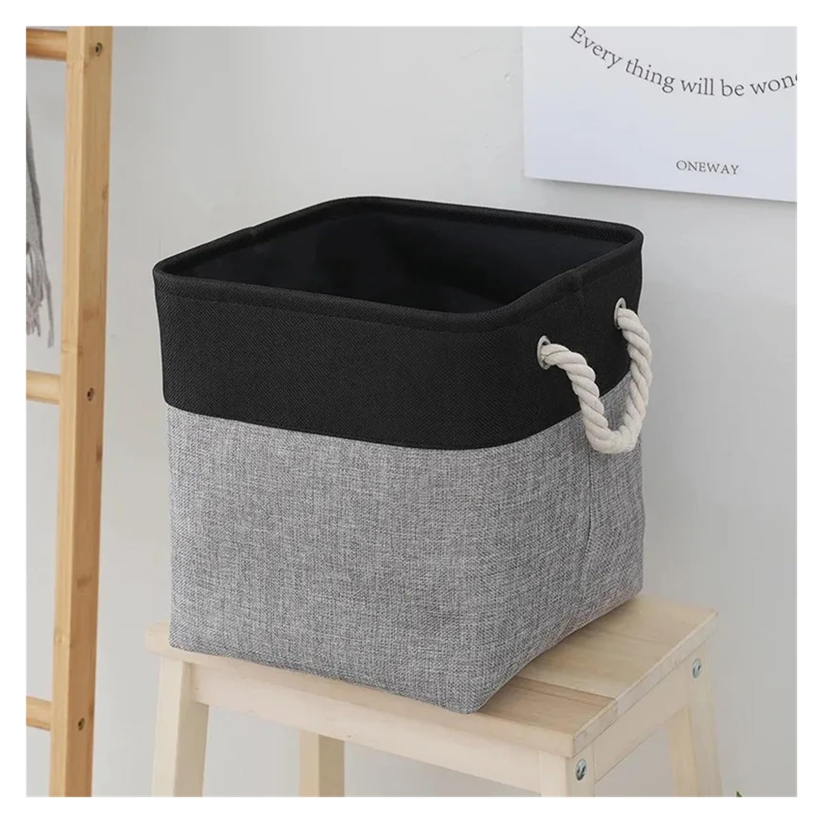 MRKU Boîte de Rangement pour sous-vêtements et Chaussettes, Organiseur de Soutiens-Gorge, paniers Respirants, Articles ménagers Divers, Panier de tri, Panier Pliable en Lin pour Jouets