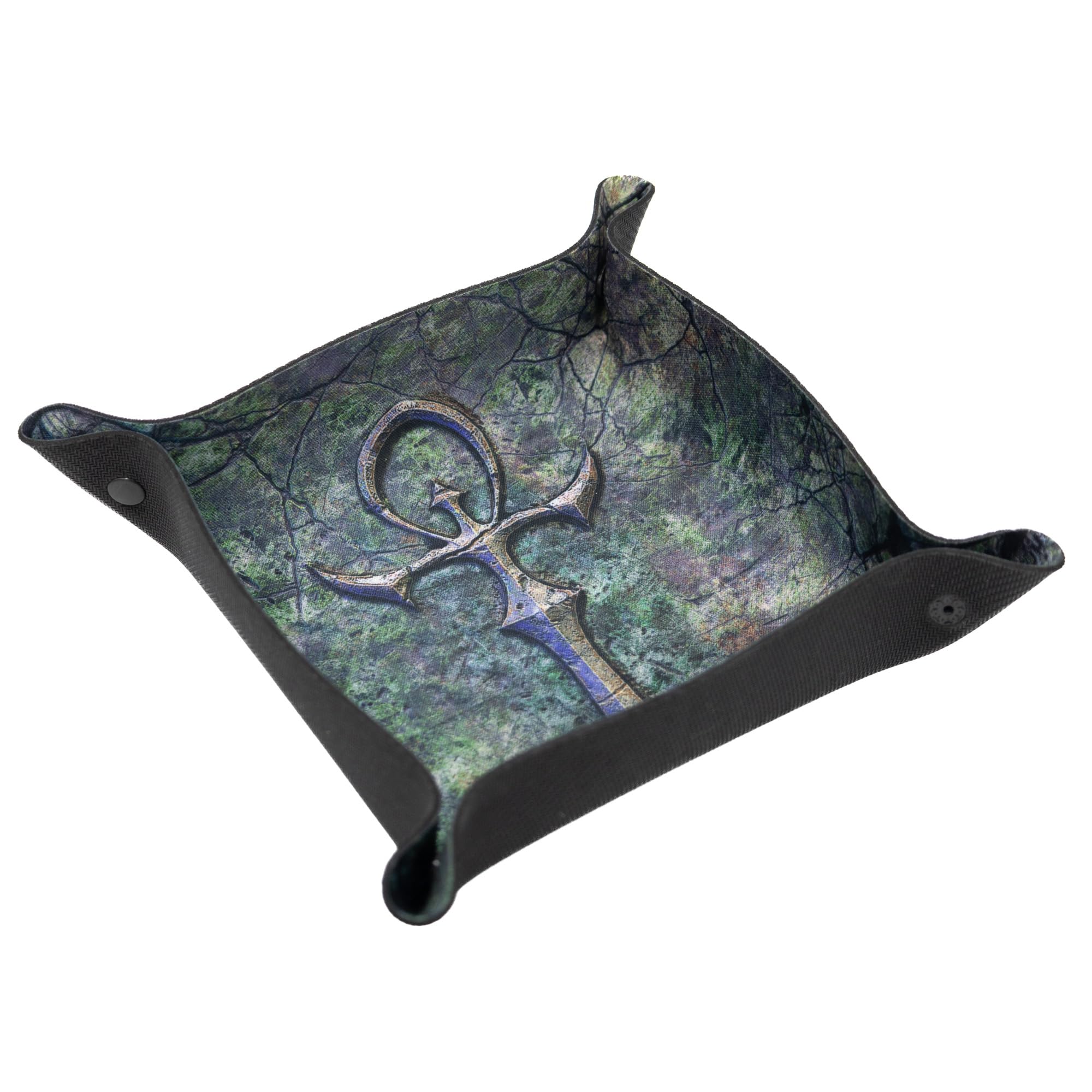 Dice Tray For Tabletop Games and RPG compatible with Vampire: The Masquerade, World Of Darkness - Vampiric Ankh