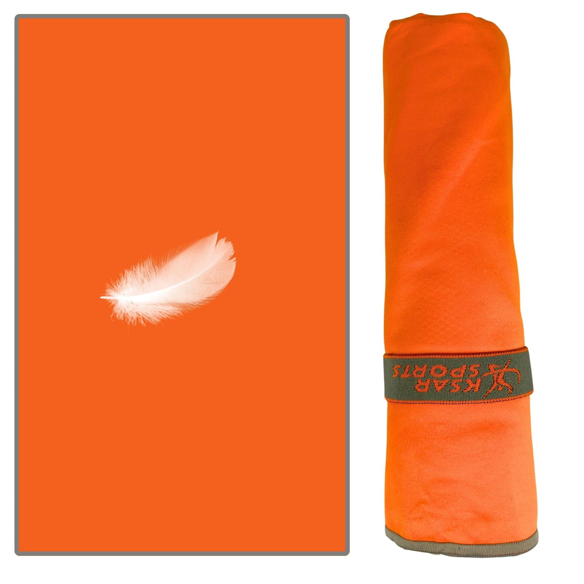 Orange Microfibre Towel, Quick Dry Towel & Beach Towels Ultra Lightweight Compact & Fast-Drying For Travel Camping Gym Hiking And Swim Towel (Xl 180Cm X 90Cm, )