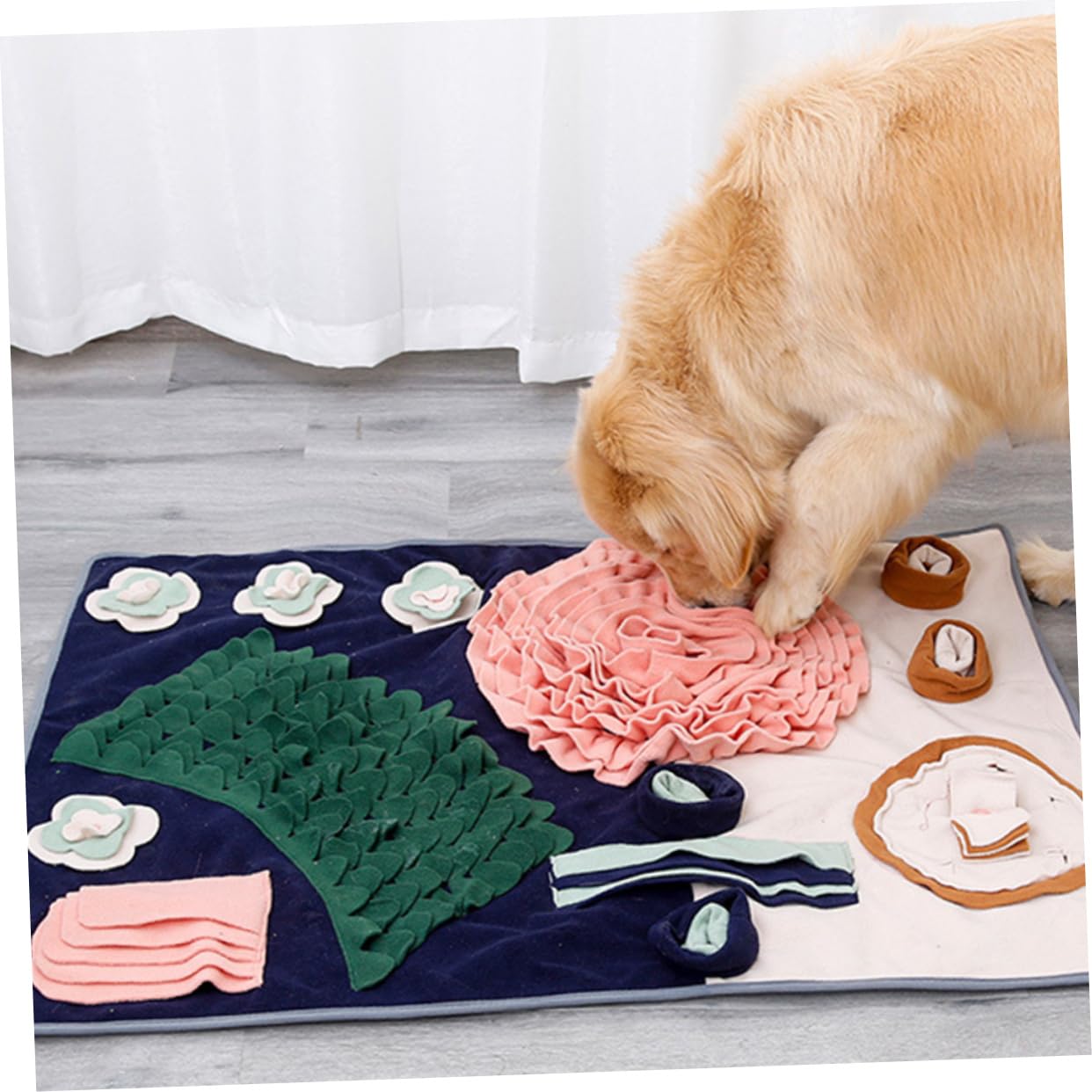 BESPORTBLE Snuffle Mat Für Hunde Futterversteckspielzeug Zur Geruchssinns Stressreduzierende Beschäftigung Geeignet Für Große Und Mittelgroße Hunde Aus Hautfreundlichem Material