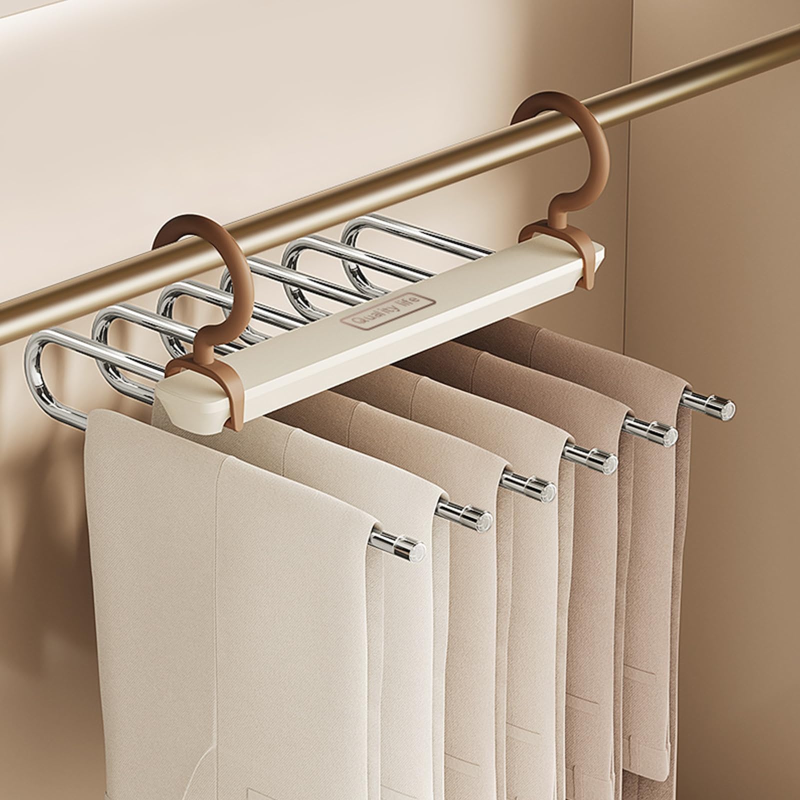 Ergocar Pants Hanger, Saving Space -Saving Metal Wardrobe Storage, Clothes Pants and Hanger, Multi -Function Scarf Storage and Storage Pants Jeans