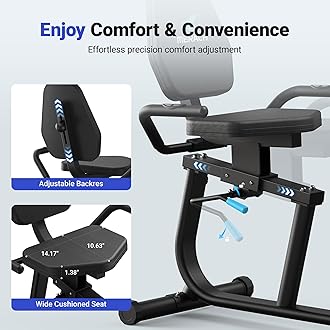 MERACH Recumbent Exercise Bike for Home with Smart Bluetooth and Exercise Bikes Exclusive App, LCD, Heart Rate Handle Stationary Bikes for Home, Magnetic Recumbent Bikes for Seniors Gym S08/S23