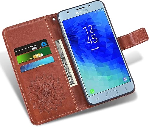 Miniatura 3 de Funda de teléfono para Samsung Galaxy J7 Star J 7 Crown 7J Refine 2018 J7V V 2ª generación cartera con protector de pantalla de vidrio templado