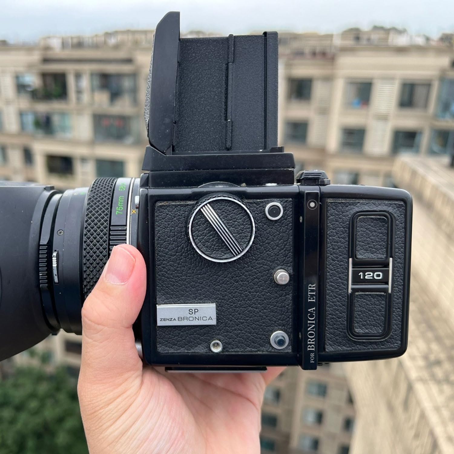eTone Adaptador de pared trasera Dark Slide para cámaras Bronica ETR ETRS ETRSi