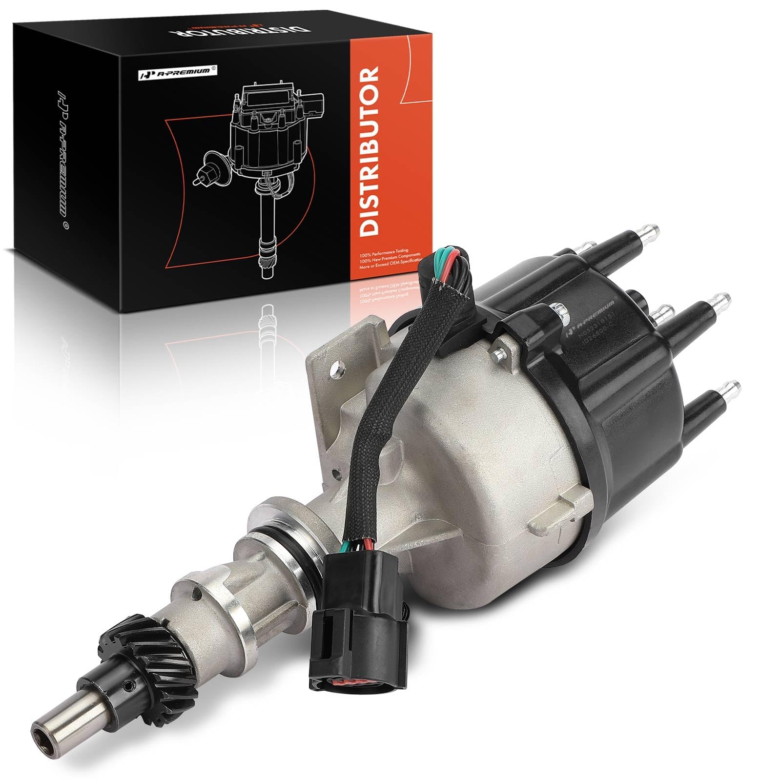 Ignition Distributor with Cap and Rotor Compatible with Ford F-150 F-250 F-350, E-150 E-250 E-350 Econoline, E-150 E-350 Econoline Club Wagon 1992-1996, 4.9L