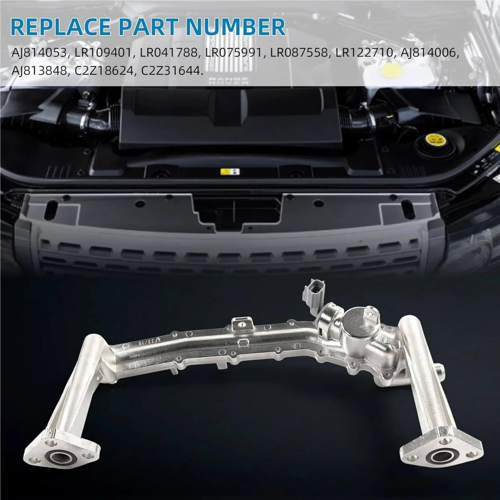 Generico Fascette stringitubo Tubo riscaldatore Crossover refrigerante in Alluminio per Veicoli LR122710 per Jaguar Pezzi di Ricambio