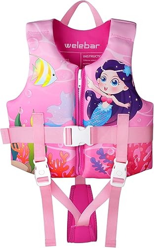 Chaleco de natación para niños, flotadores para niños pequeños con correa de seguridad ajustable, ayuda a la natación, traje de baño para niños y