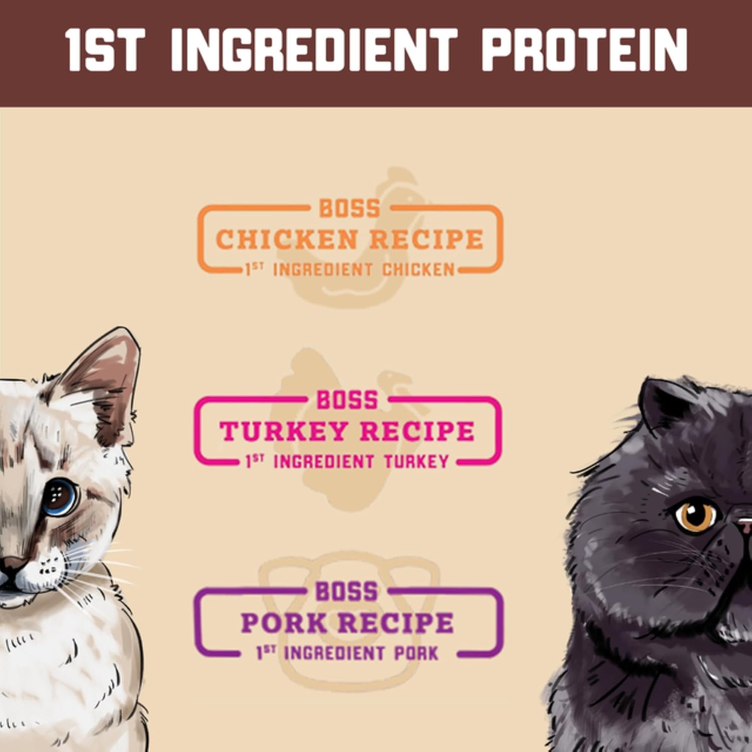 Boss Cat Complete & Balanced Freeze Dried Raw Diet for Cats, Pork Recipe, 9 oz Bag