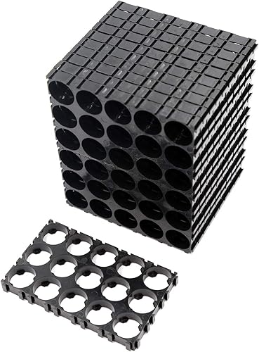 3x5 Cell/4x5 Cell/2xCell/3xCell/18x6x50x1 Cell 18x6x50 Baterías Espaciador Radiante Shell Soporte de calor de plástico (30 piezas 3x5 celdas)