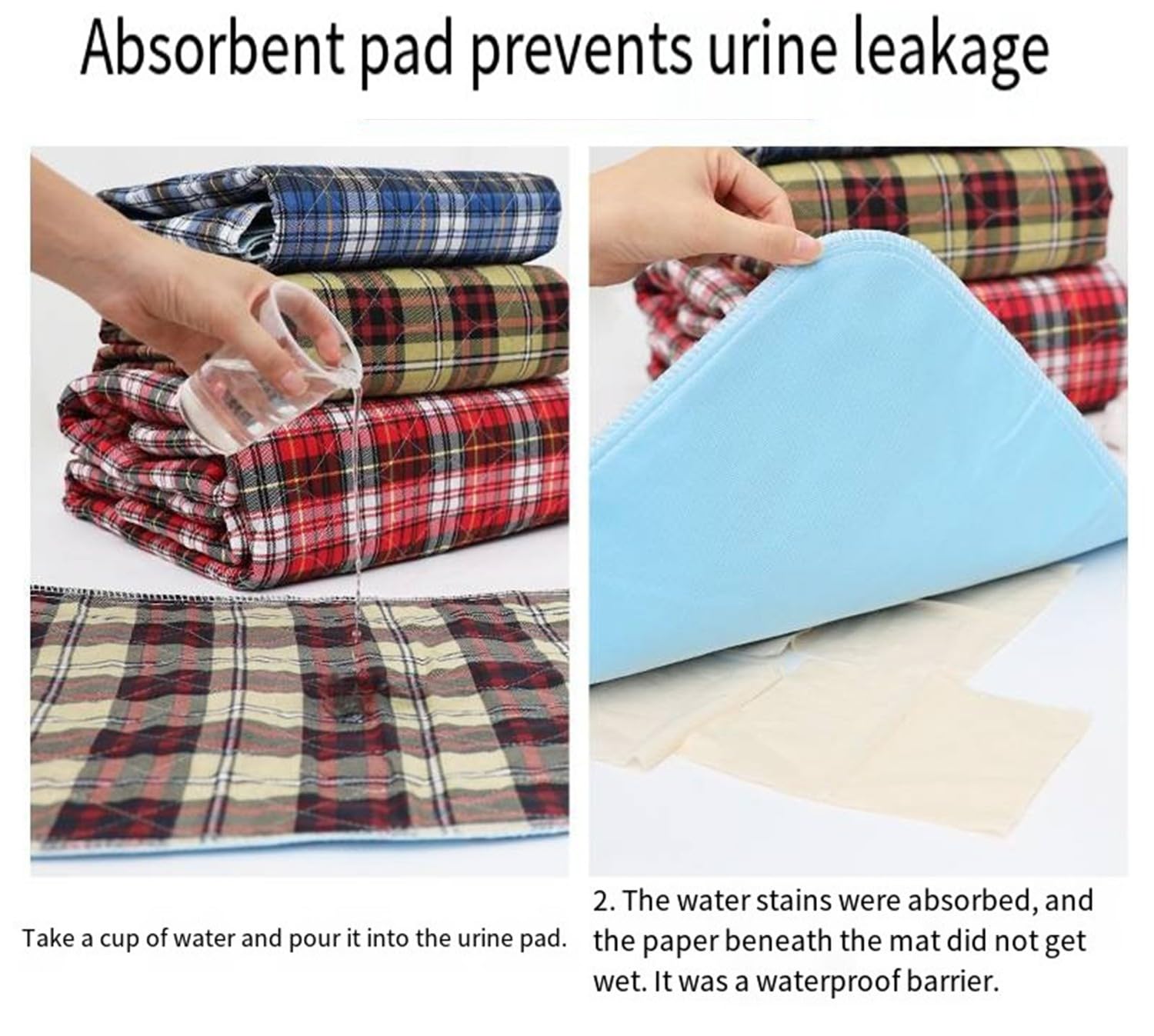 REHOOF Empapadores Incontinencia Cama Adultos Lavables, Protector De Cama Súper Absorbentes Reutilizables, Empapadores Impermeable para Incontinencia, Niños, Adultos Mayores, Encamados A,150×180cm