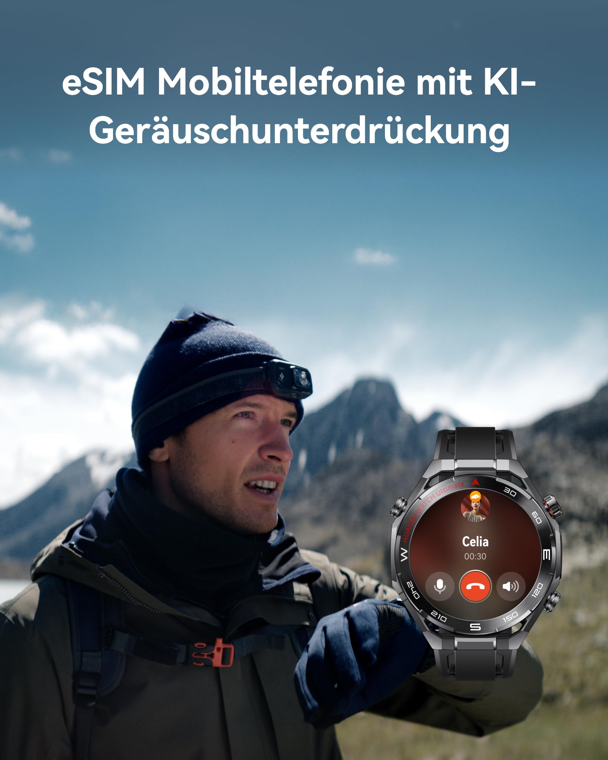 HUAWEI Watch Ultimate 2 Smartwatch, Grün | Profi-Golf, 150m Tauchen, Sonar-Unterwasserkommunikation, X-TAP, eSIM-Anrufe ohne Handy, Dual-GPS, für iOS/Android
