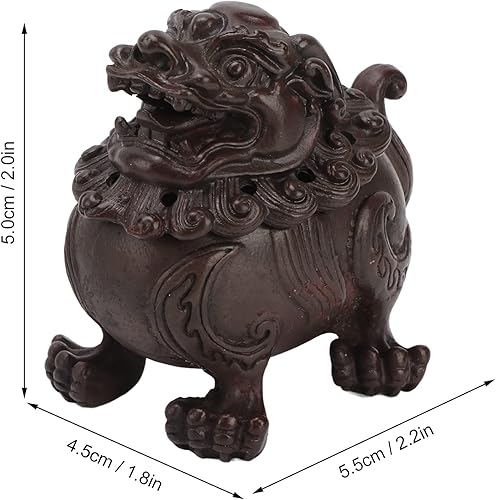 Miniatura 2 de Soporte de incienso de reflujo de aleación con diseño de león para inciensos, cono, dormitorios, oficinas, ornamento, regalos