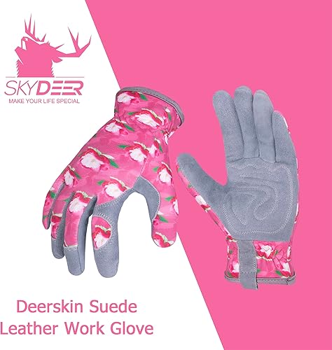 Miniatura 4 de SKYDEER - Guante de jardinería de piel de ciervo (SD6611)