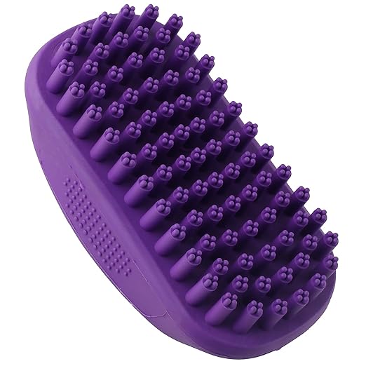 Hertzko Pet Bath & Massage Brush Dog Bath Brush Scrubber