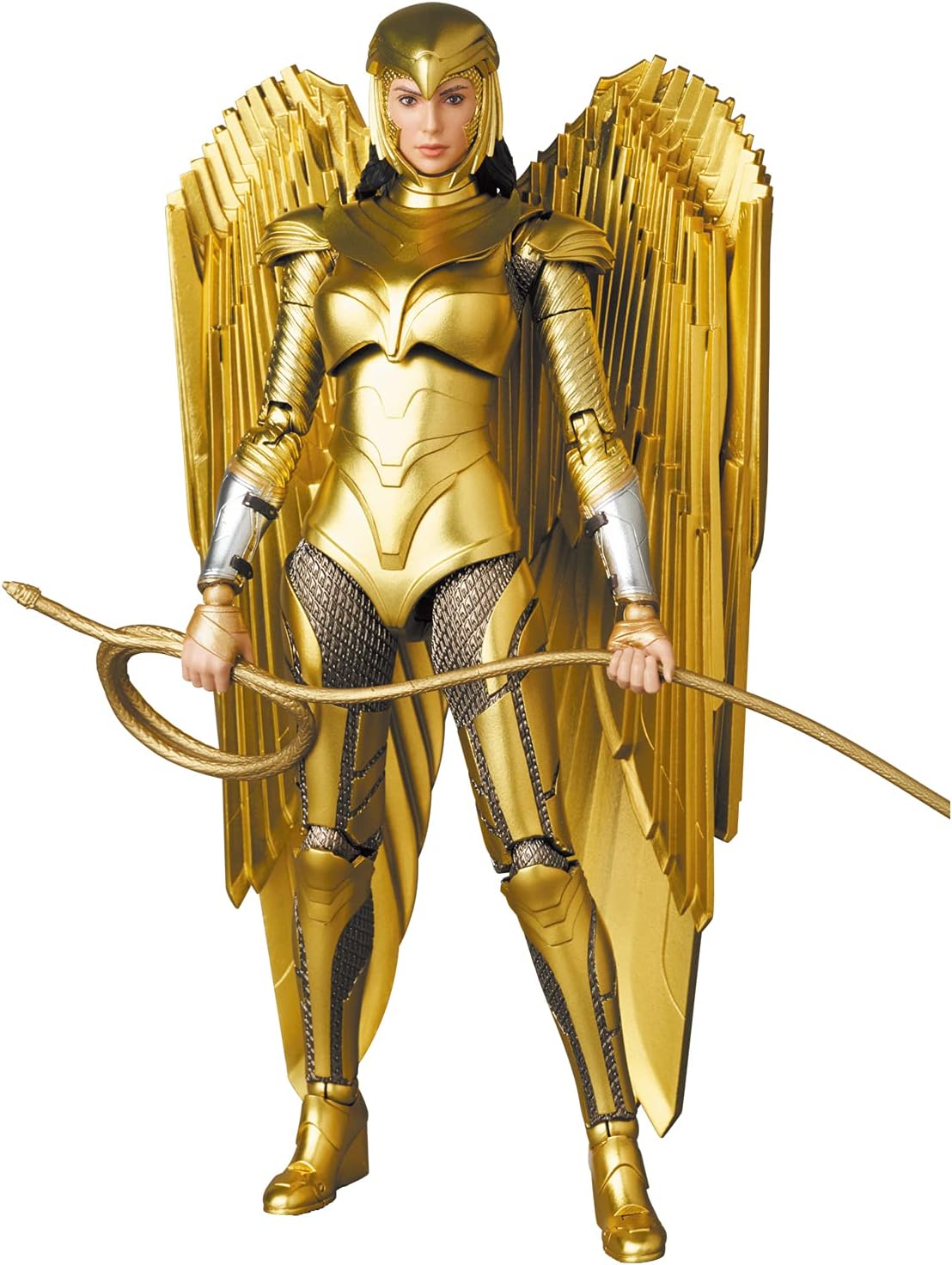Medicom Wonder Woman 1984: Wonder Woman (Golden Armor Version) Mafex Action Figure, Multicolor