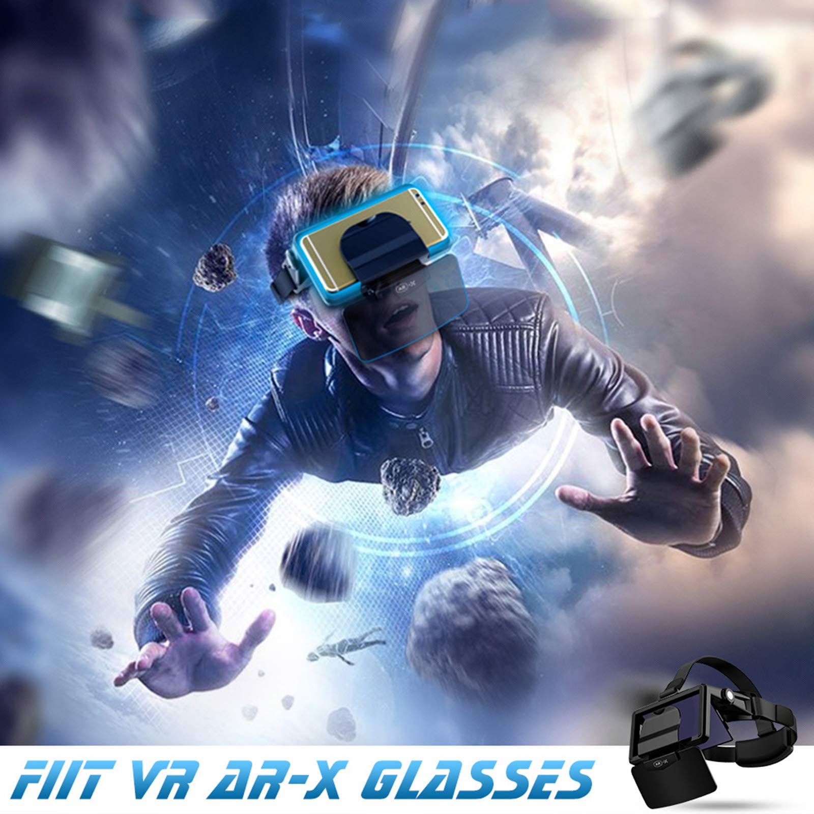 Gafas 3D VR, Casco VR de Realidad Virtual Compatibles con 4.7-6 Pulgadas para iOS y para Teléfonos Android